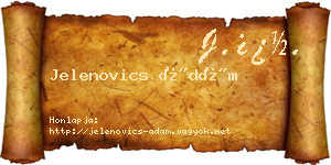 Jelenovics Ádám névjegykártya